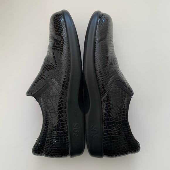 SAS Viva C Black Patent Leather Slip-on Size 8N - Picture 2 of 10